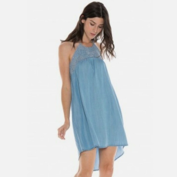 Bella Dahl Halter Chambray Dress - Picture 9 of 10
